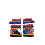 Hand-Knit Multi-Colored Fingerless Gloves