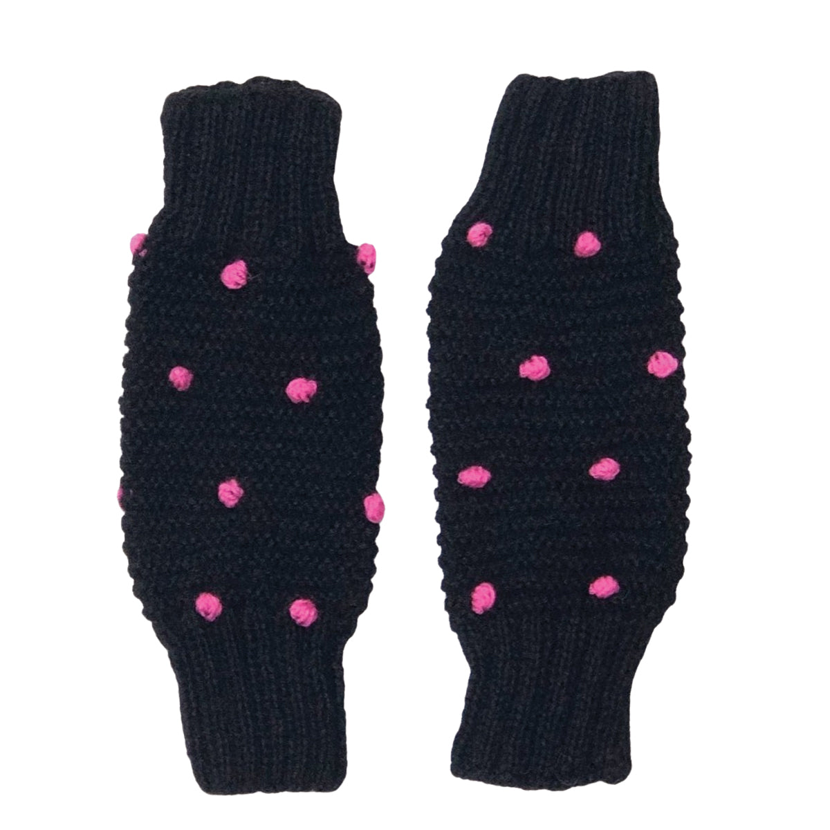 Hand Knit Pom Leg & Arm Warmers