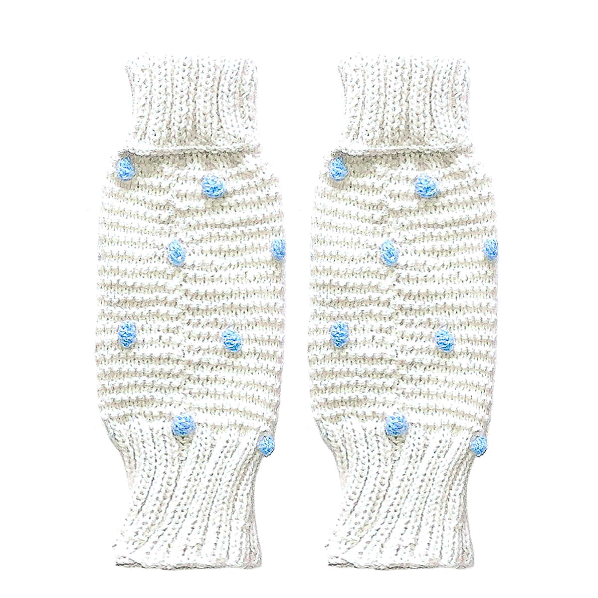 Hand Knit Pom Leg & Arm Warmers