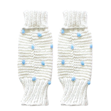 Hand Knit Pom Leg & Arm Warmers