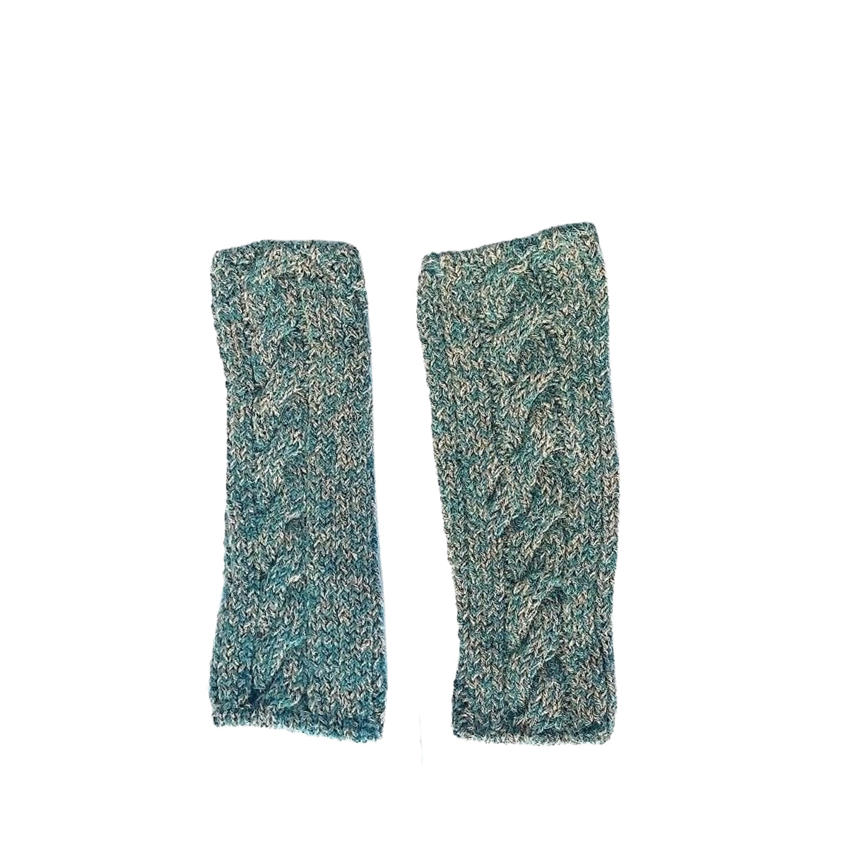 Women & Kids Speckled Cable Knit Fingerless Gloves