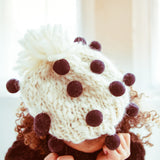 Hand-Knit Pom Hat