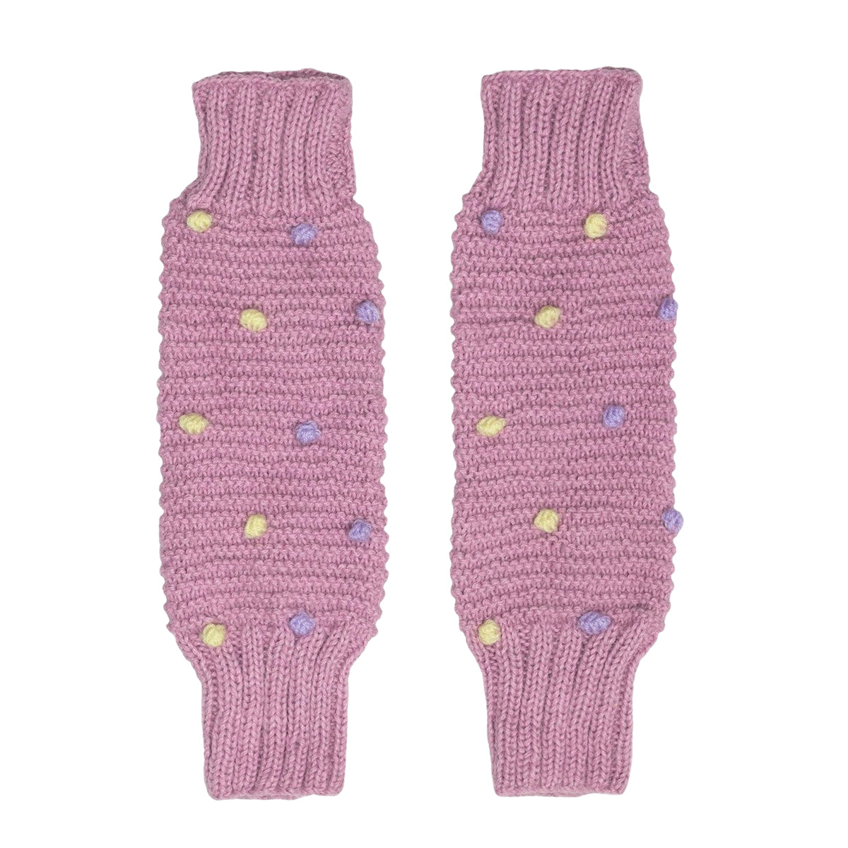 Hand Knit Pom Leg & Arm Warmers