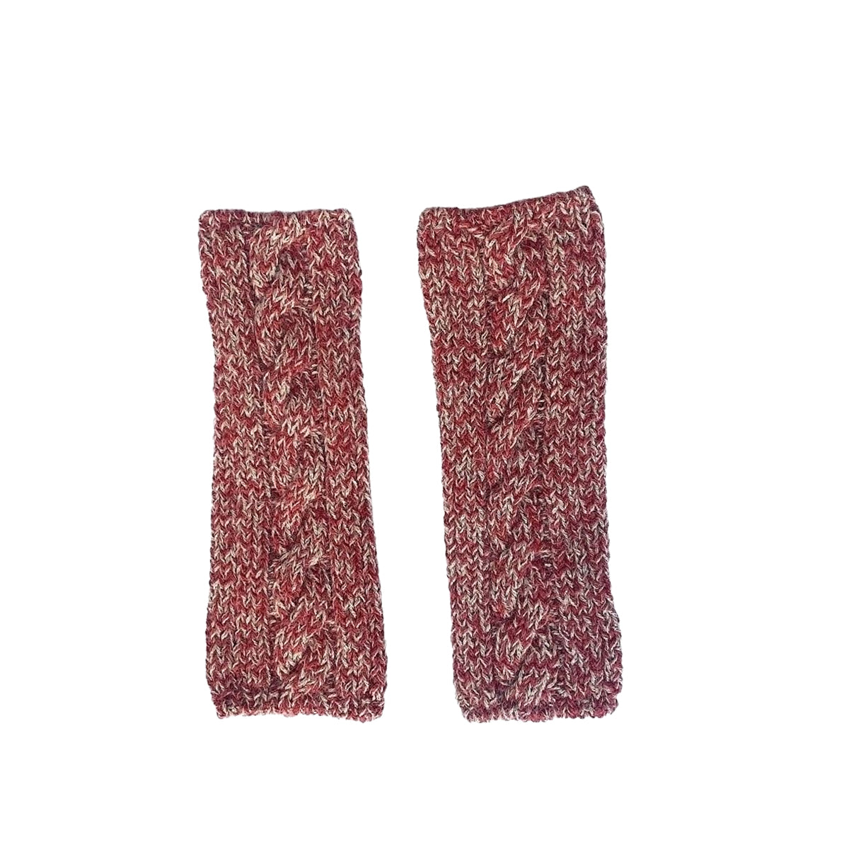 Women & Kids Speckled Cable Knit Fingerless Gloves