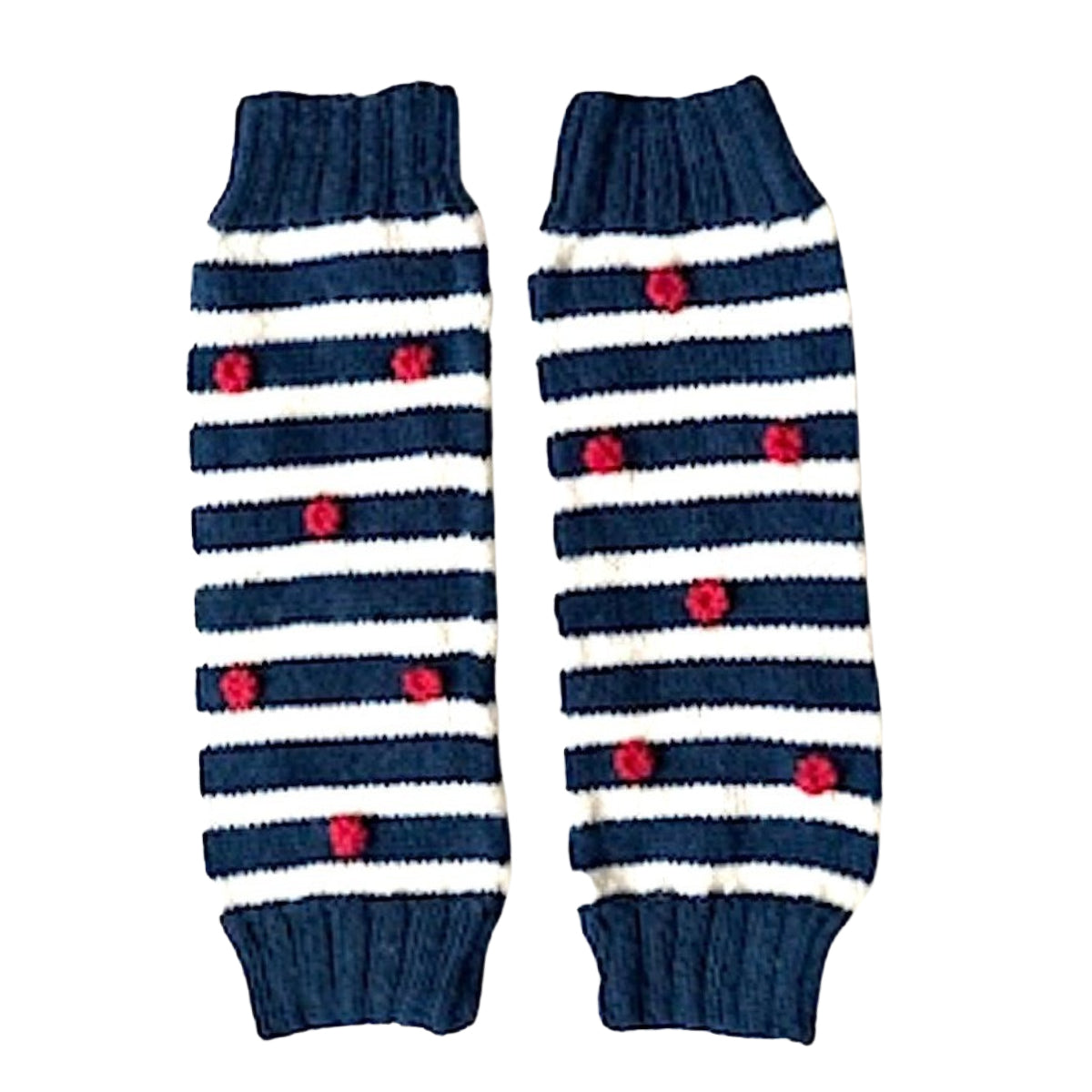 Striped Dot Leg Warmers