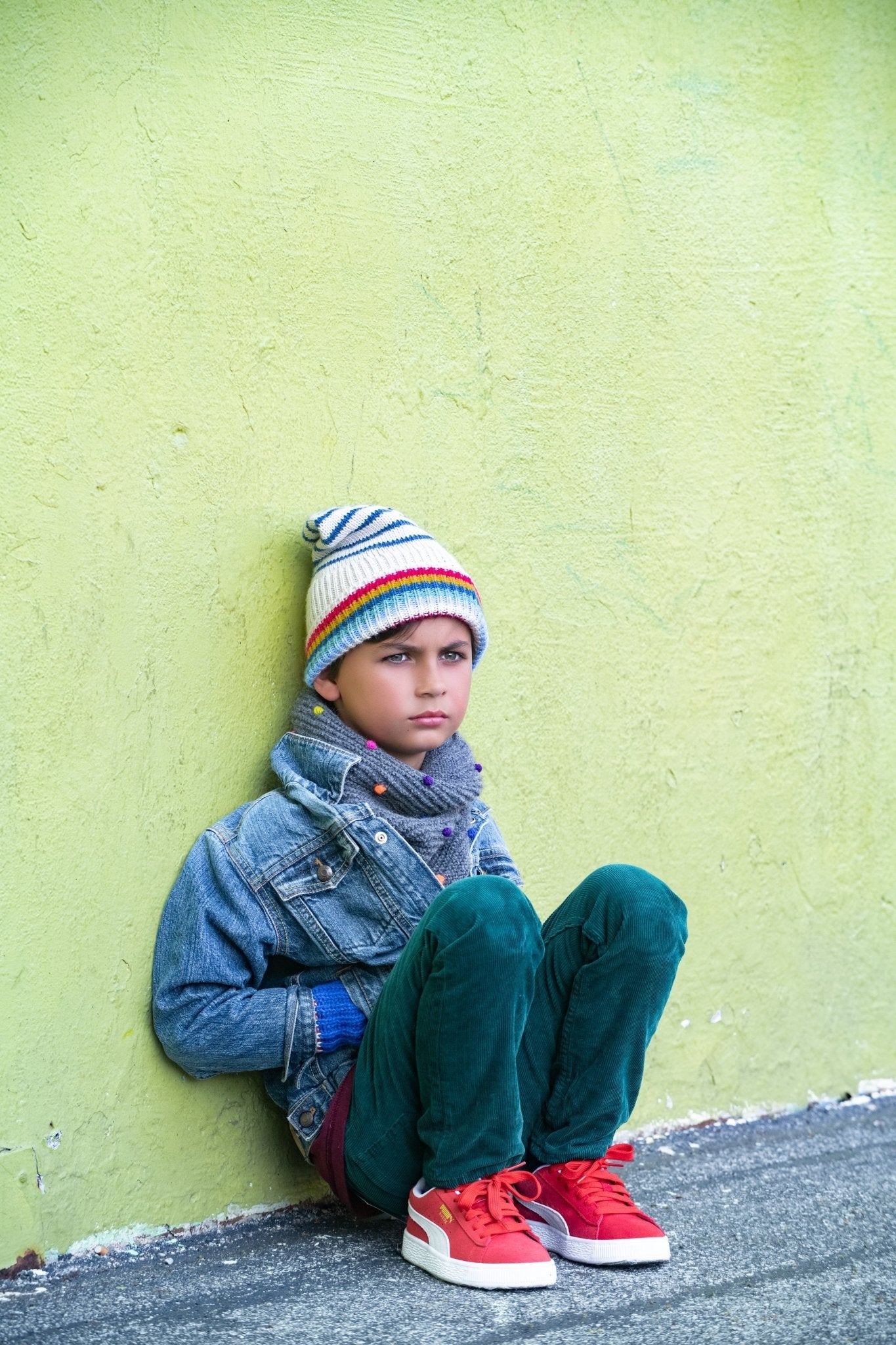 Alpaca Rainbow Striped Hat - Cabbages & Kings