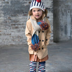 Buttoned Stripe Bonnet - Cabbages & Kings