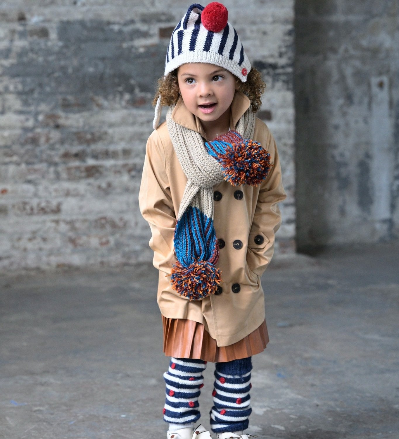Buttoned Stripe Bonnet - Cabbages & Kings
