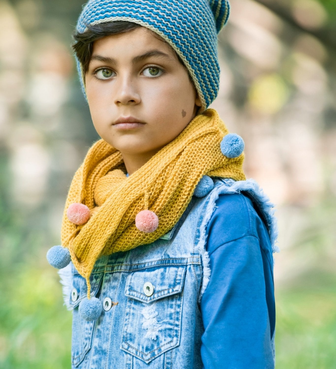 Double Wrap Pom Scarf - Cabbages & Kings