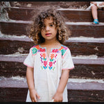 Hand Embroidered V - Tee Blouse - Cabbages & Kings