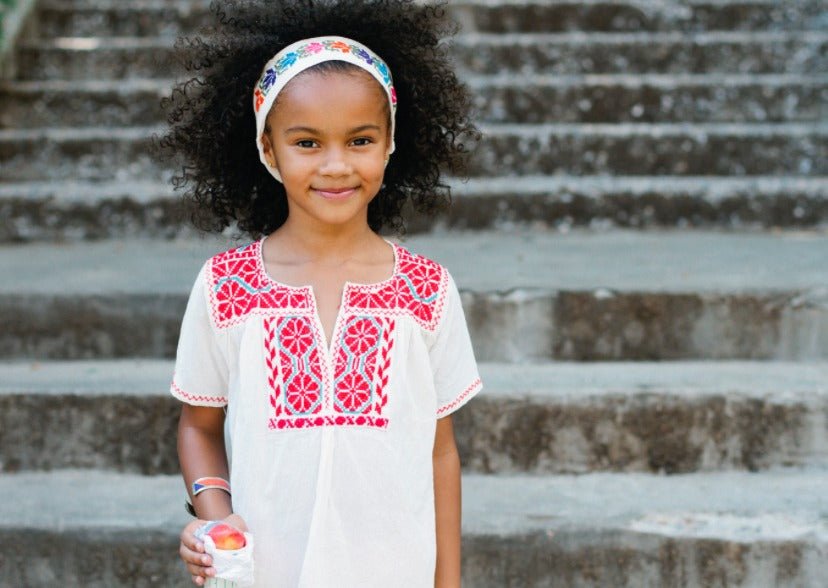Hand Embroidered V - Tee Blouse - Cabbages & Kings