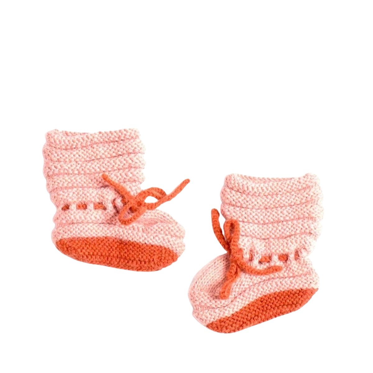 Hand - Knit Baby Tie Booties - Cabbages & Kings