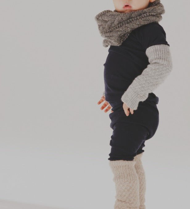 Hand - Knit Grey Leg & Arm Warmers - Cabbages & Kings