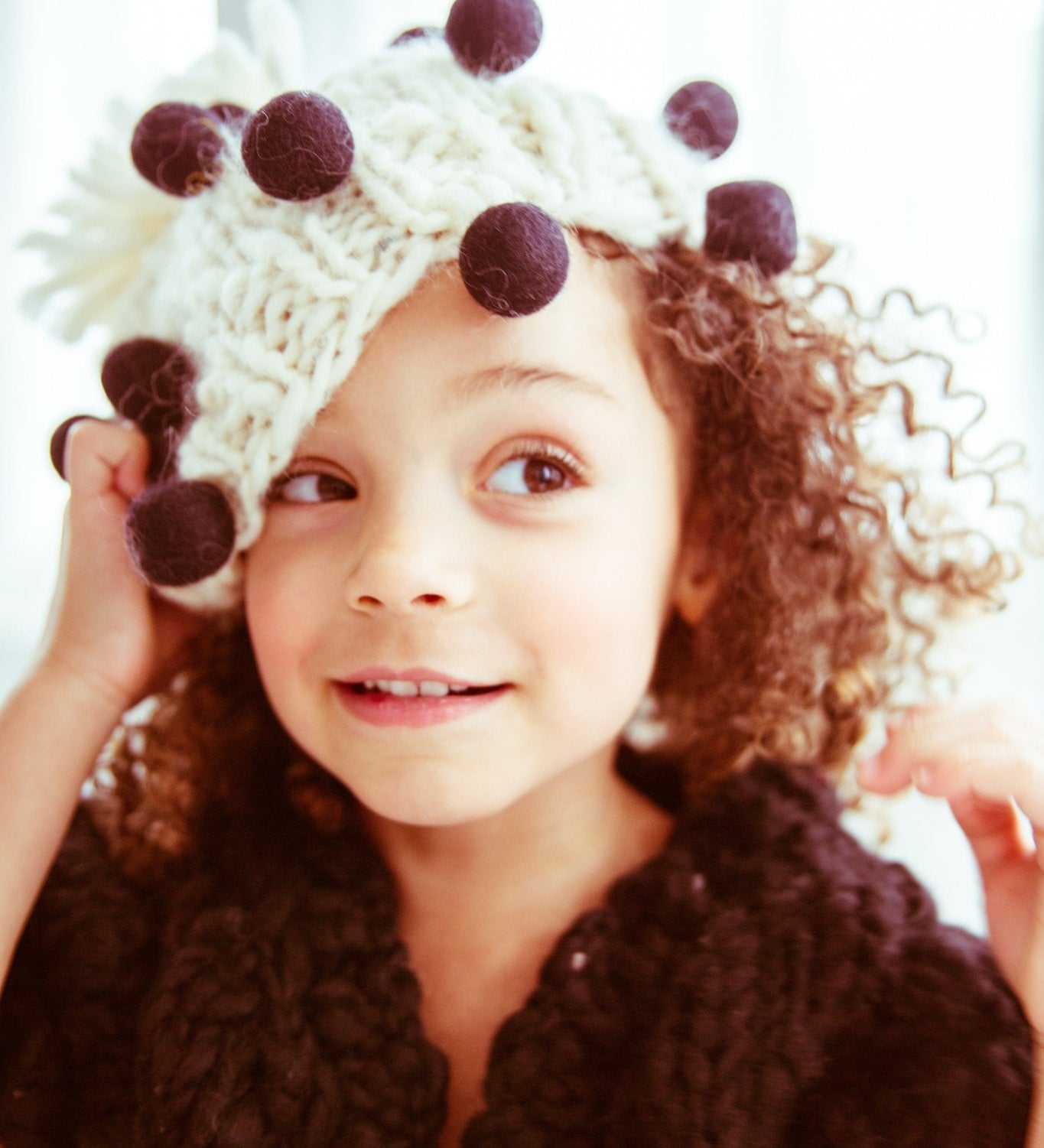 Hand - Knit Pom Hat - Cabbages & Kings