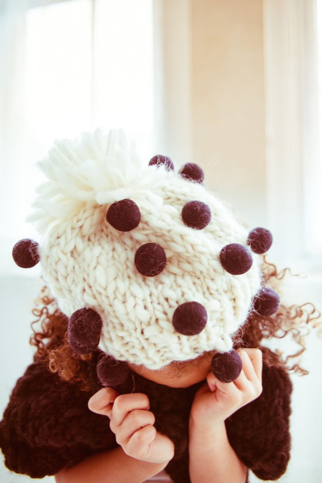 Hand - Knit Pom Hat - Cabbages & Kings