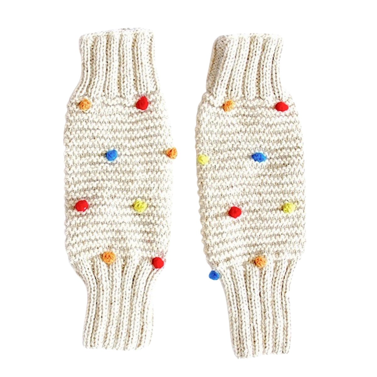Hand Knit Pom Leg & Arm Warmers - Cabbages & Kings