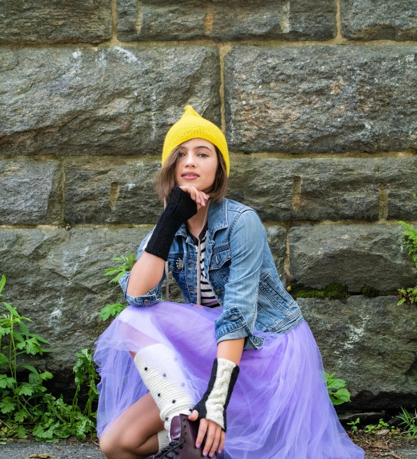 Hand Knit Pom Leg & Arm Warmers - Cabbages & Kings