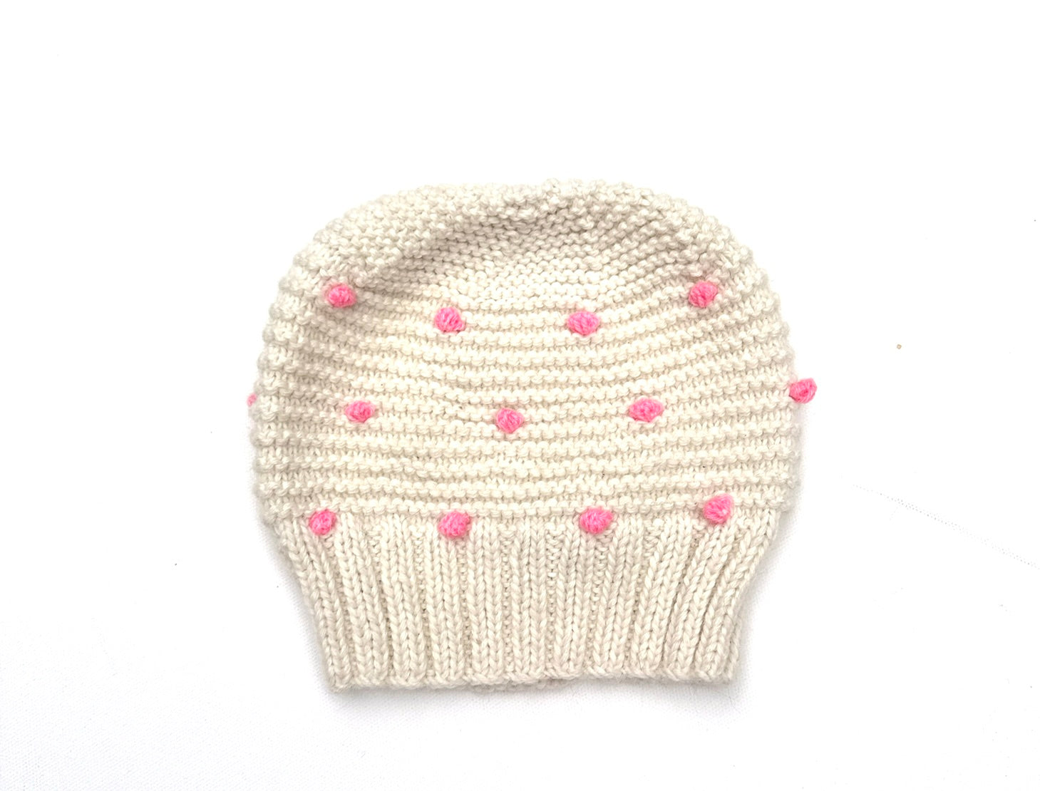 Alpaca Dotted Pom Hat