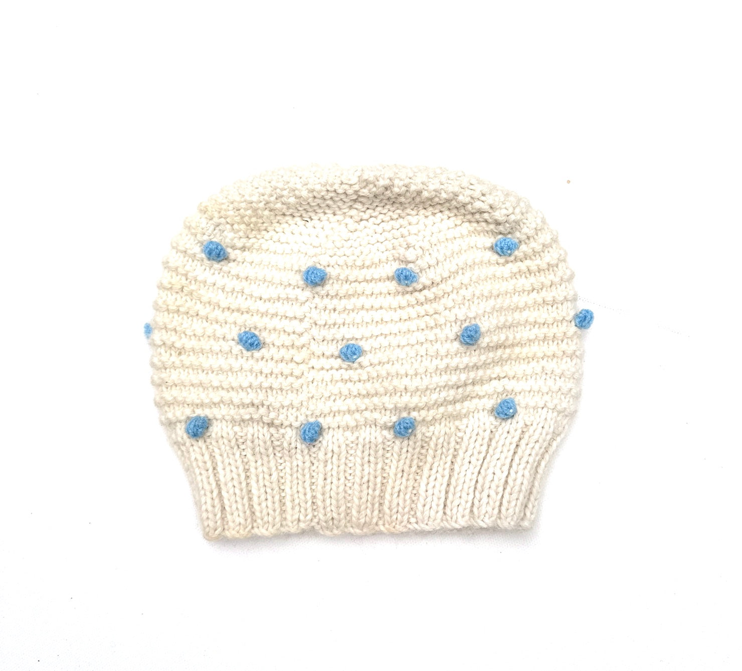 Alpaca Dotted Pom Hat