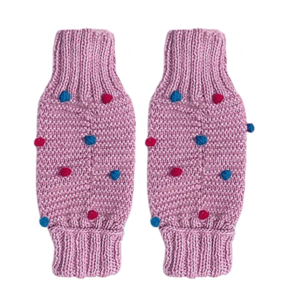 Hand Knit Pom Leg & Arm Warmers