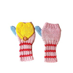 Kids Fingerless Fold - Over Heart Mittens - Cabbages & Kings
