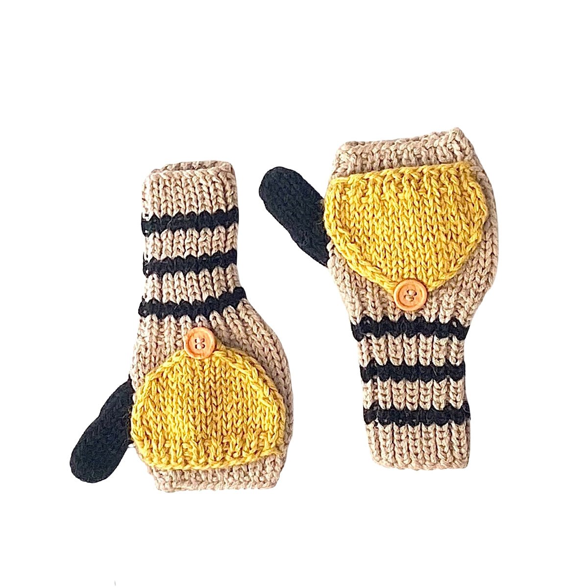 Kids Fingerless Fold - Over Mittens - Cabbages & Kings
