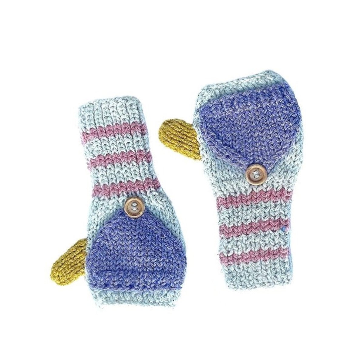 Kids Fingerless Fold - Over Mittens - Cabbages & Kings