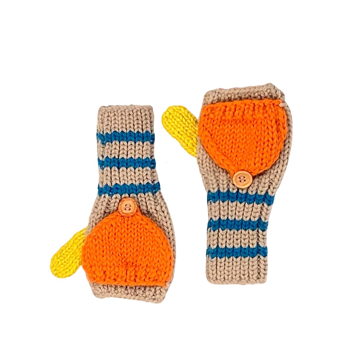 Kids Fingerless Fold - Over Mittens - Cabbages & Kings
