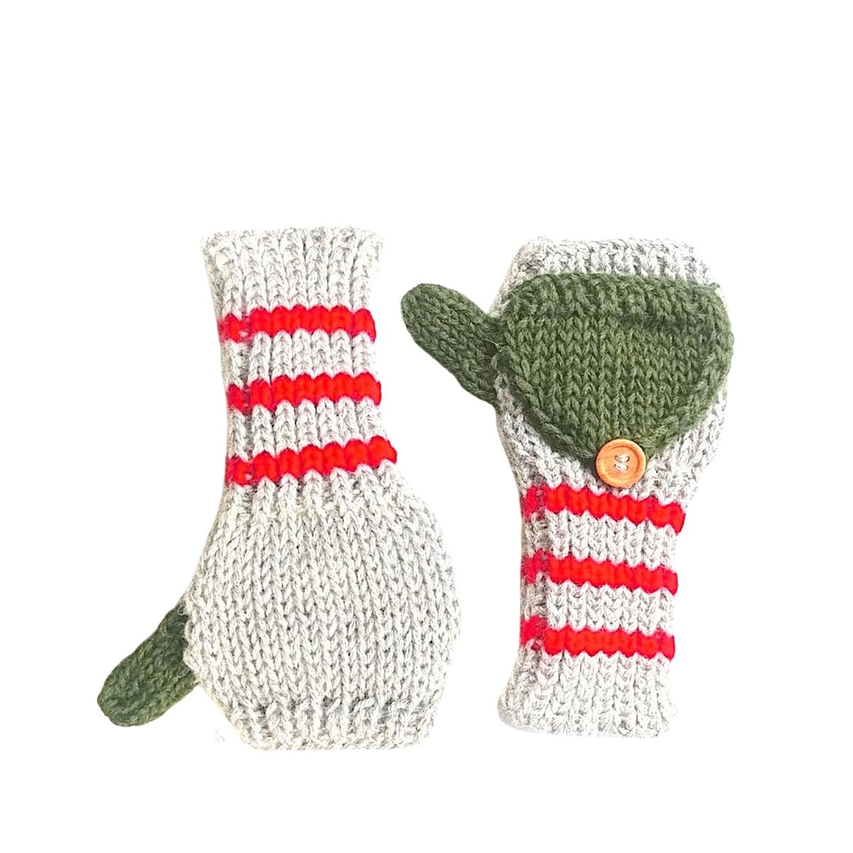 Kids Fingerless Fold - Over Mittens - Cabbages & Kings