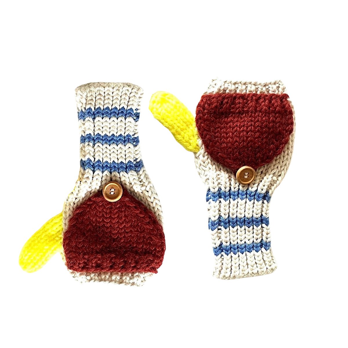 Kids Fingerless Fold - Over Mittens - Cabbages & Kings