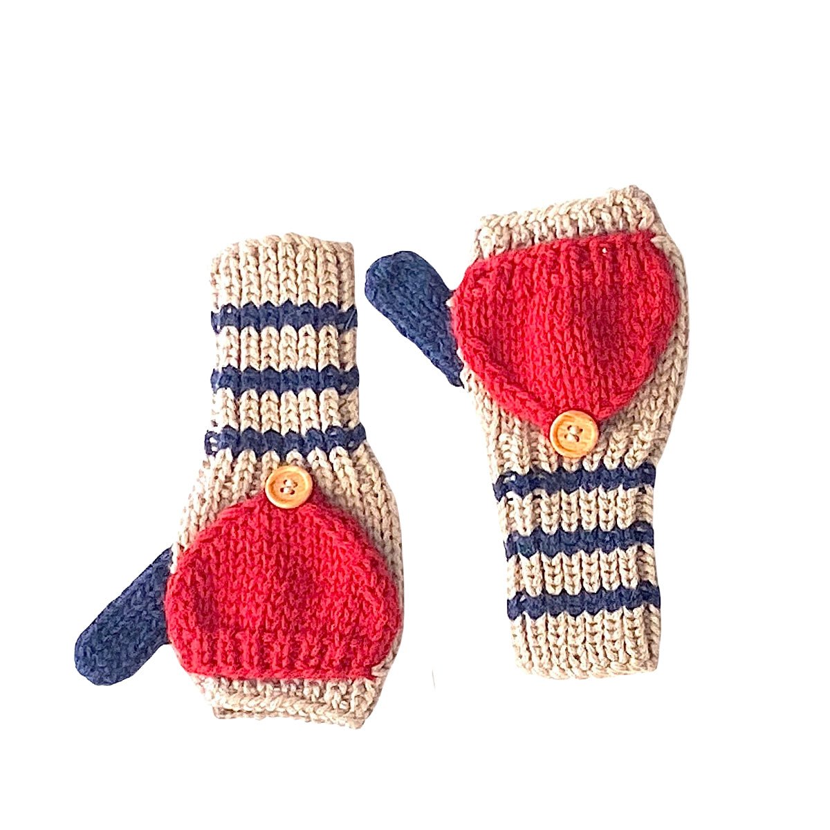 Kids Fingerless Fold - Over Mittens - Cabbages & Kings