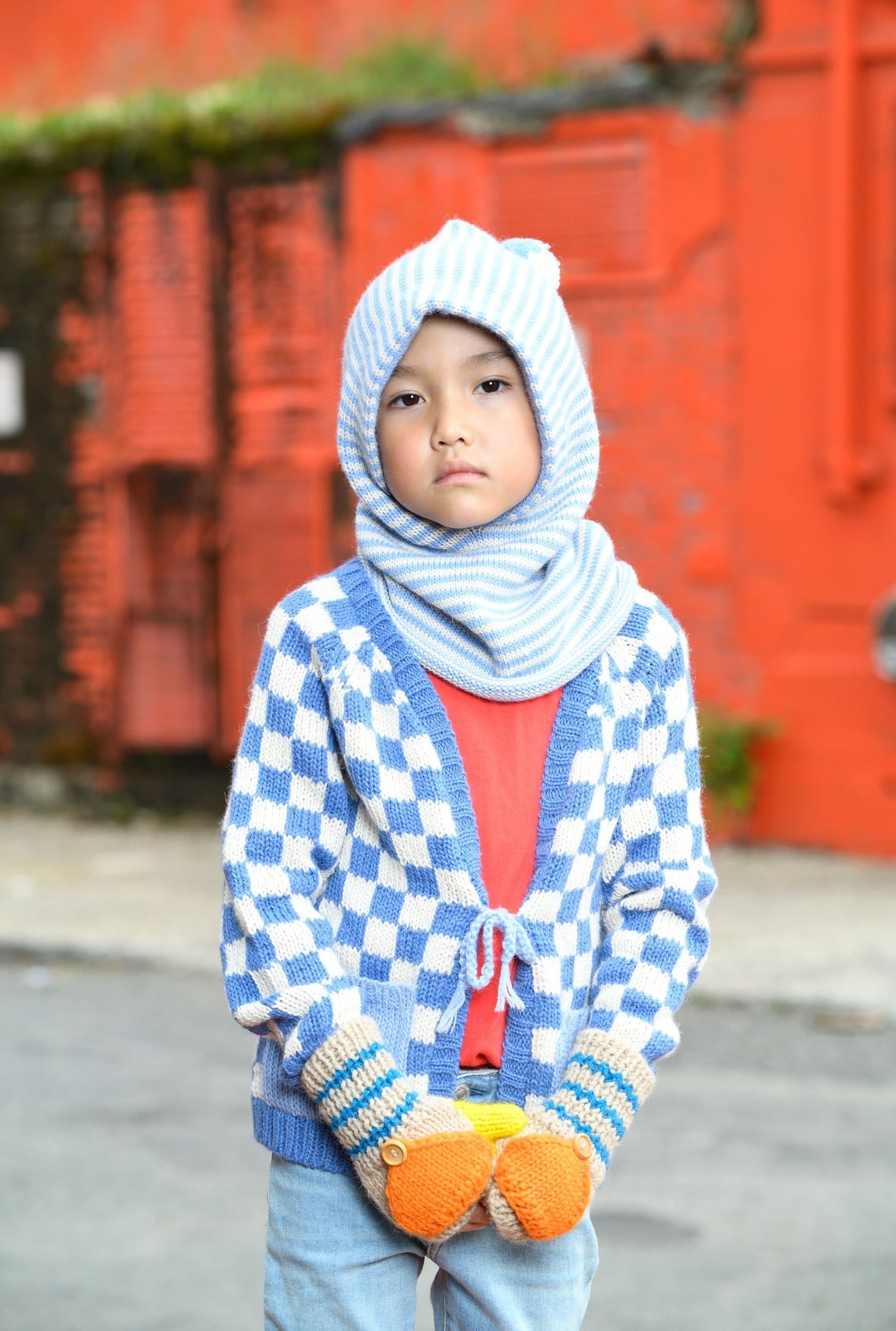 Kids Fingerless Fold - Over Mittens - Cabbages & Kings