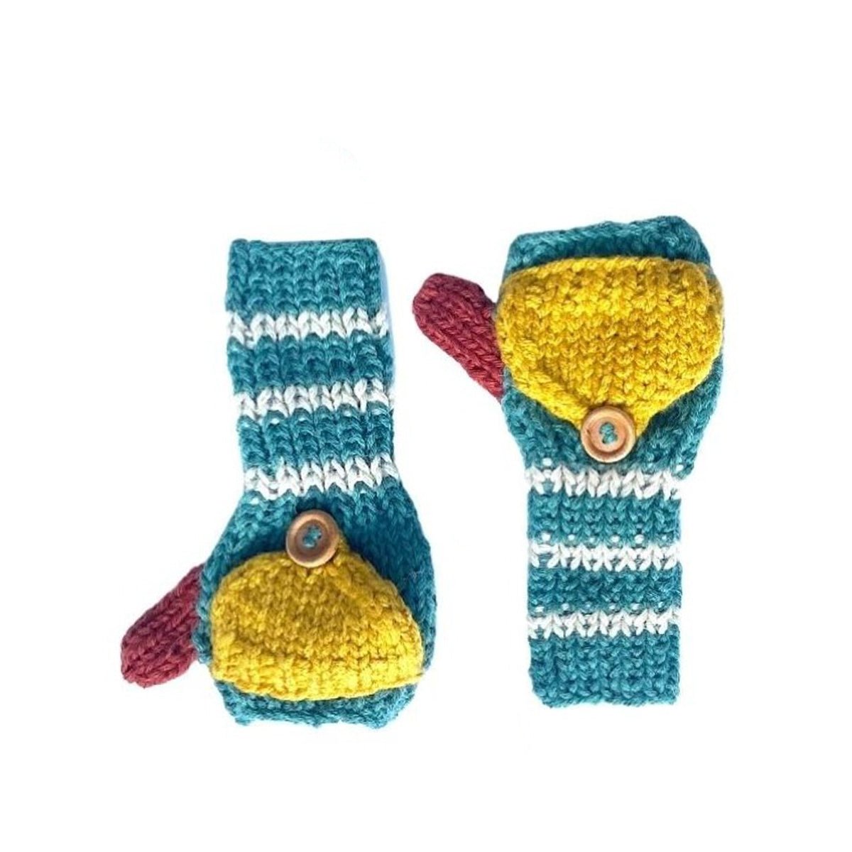 Kids Fingerless Fold - Over Mittens - Cabbages & Kings