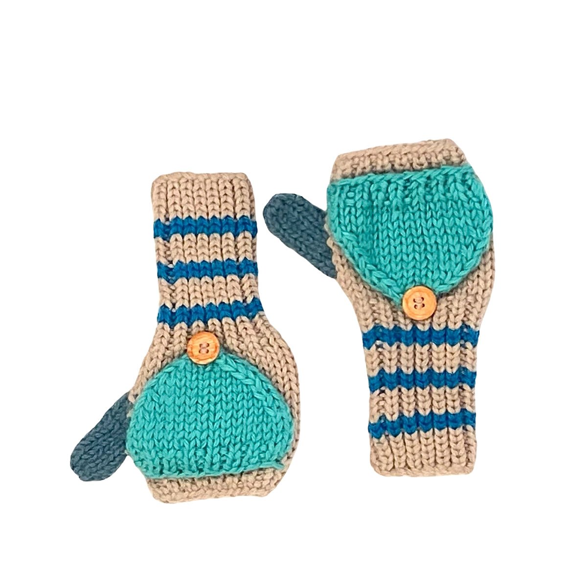 Kids Fingerless Fold - Over Mittens - Cabbages & Kings