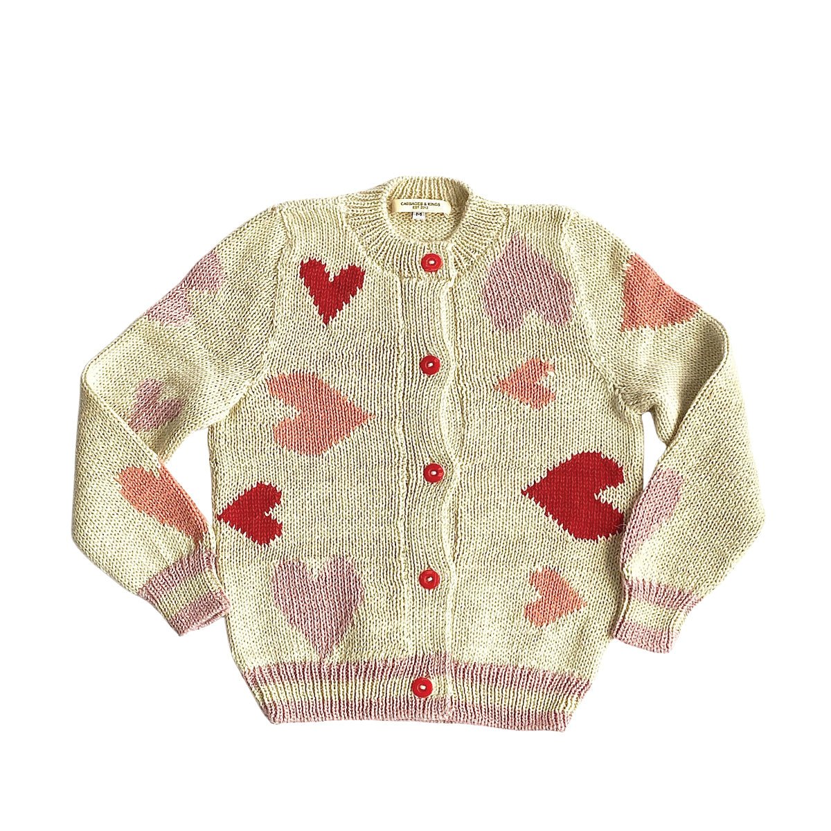 Multi Hearts Cardigan - Cabbages & Kings