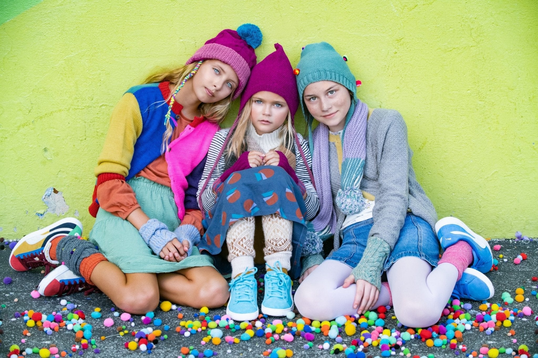 Multi Pom Bonnet - Cabbages & Kings