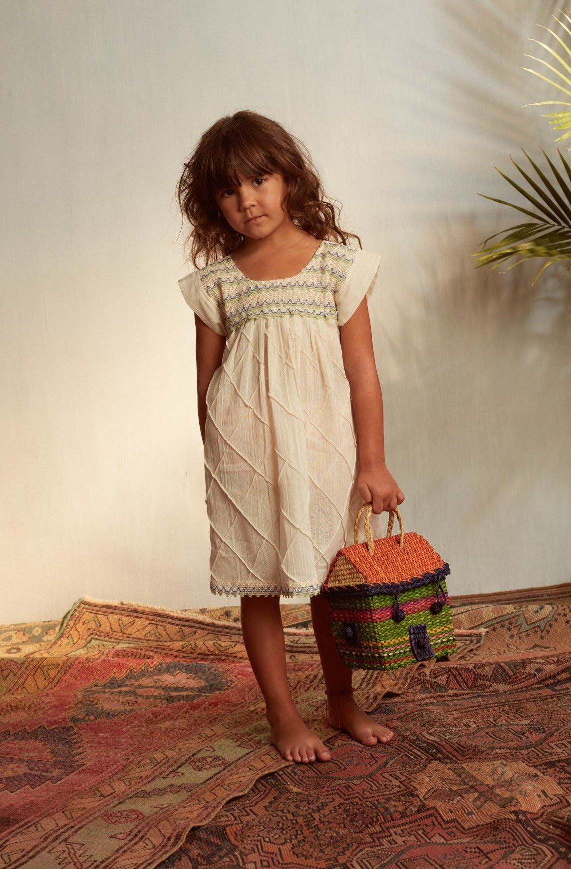 Natural Scalloped Dress - Cabbages & Kings