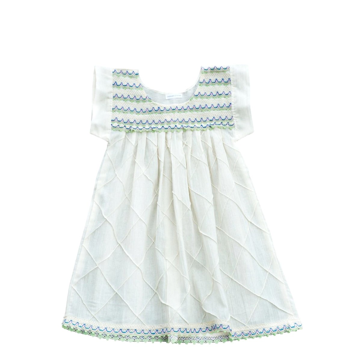 Natural Scalloped Dress - Cabbages & Kings