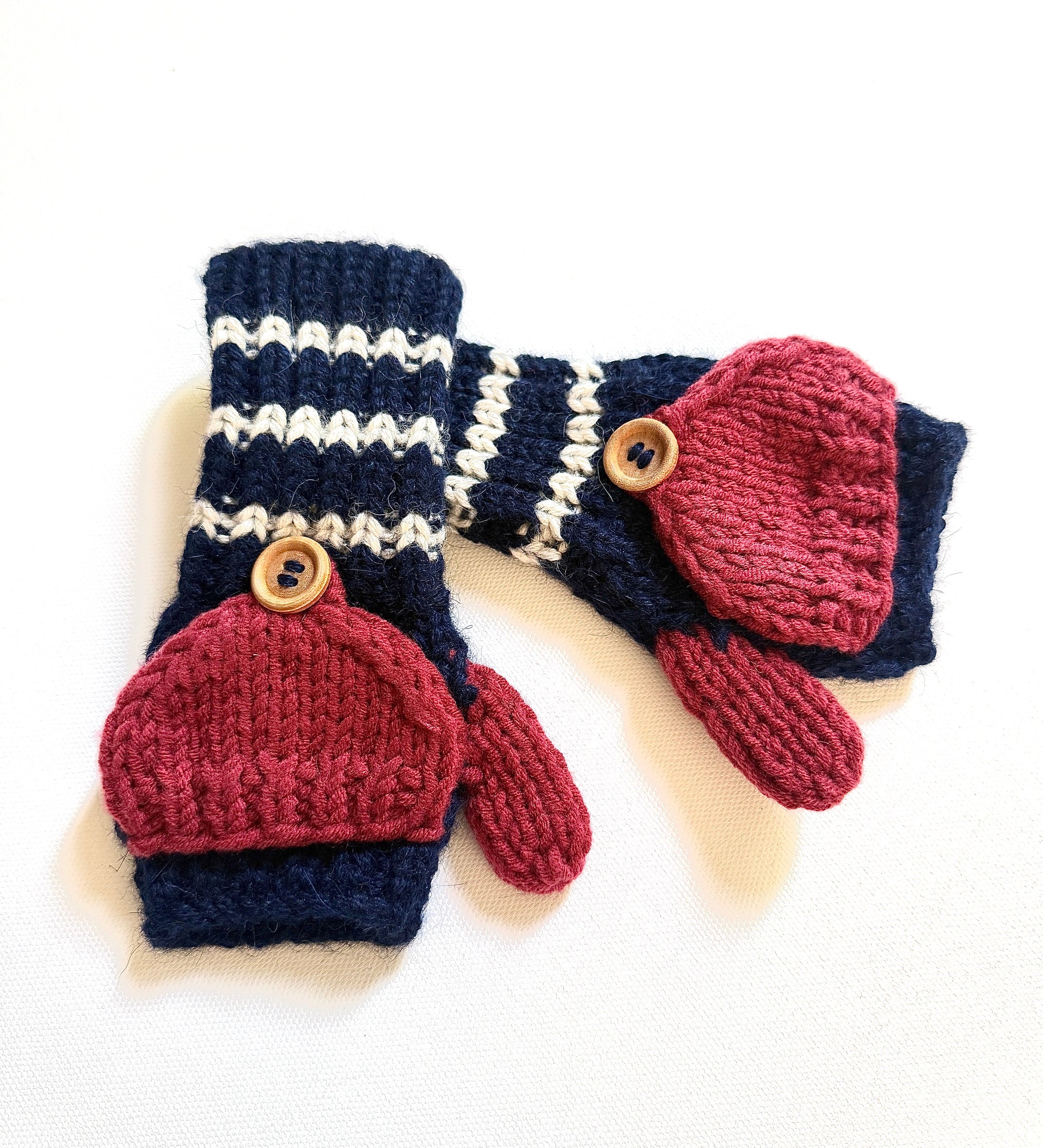 Kids Fingerless Fold-Over Mittens