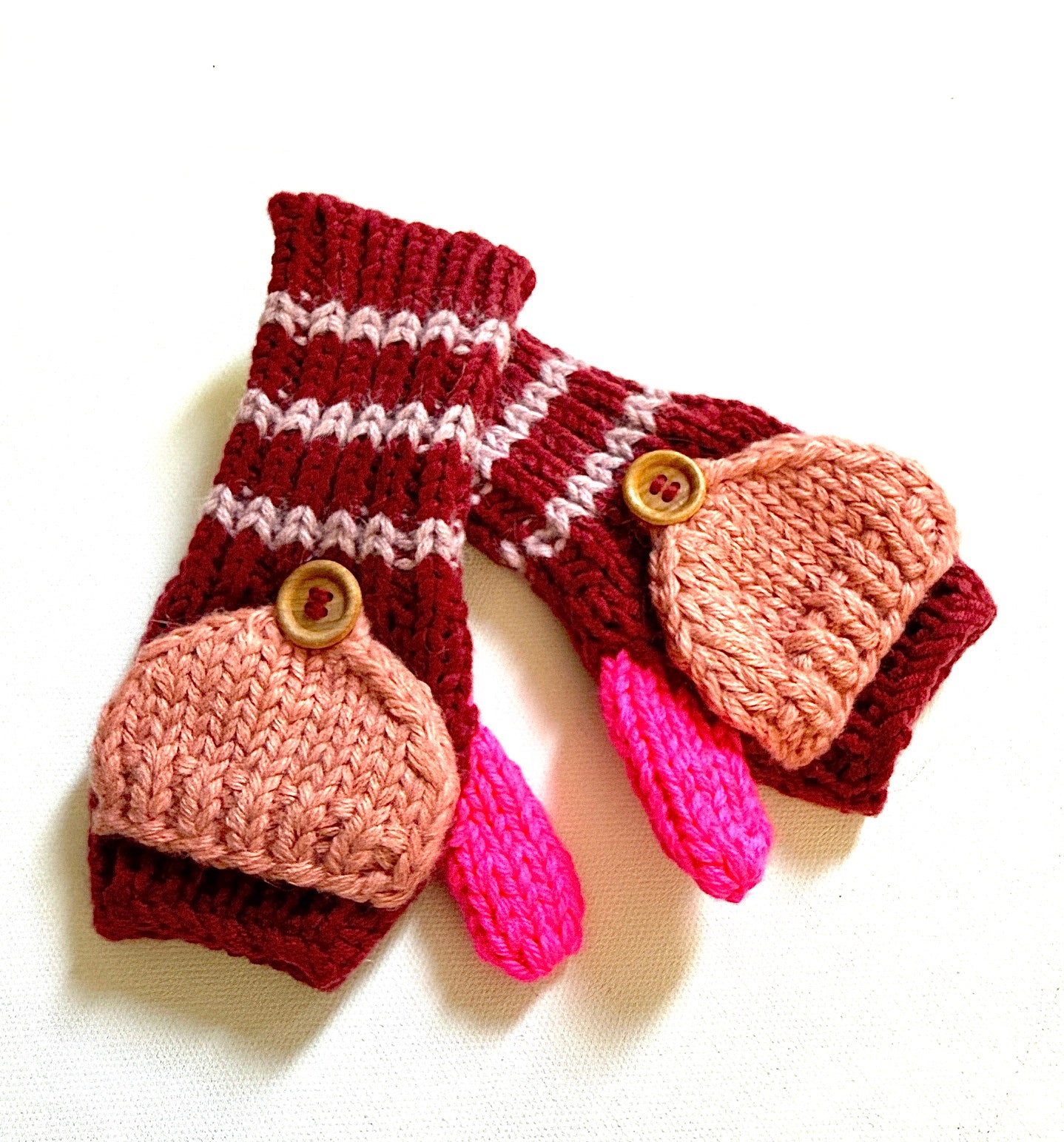 Kids Fingerless Fold-Over Mittens
