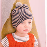 Striped Pom Hat