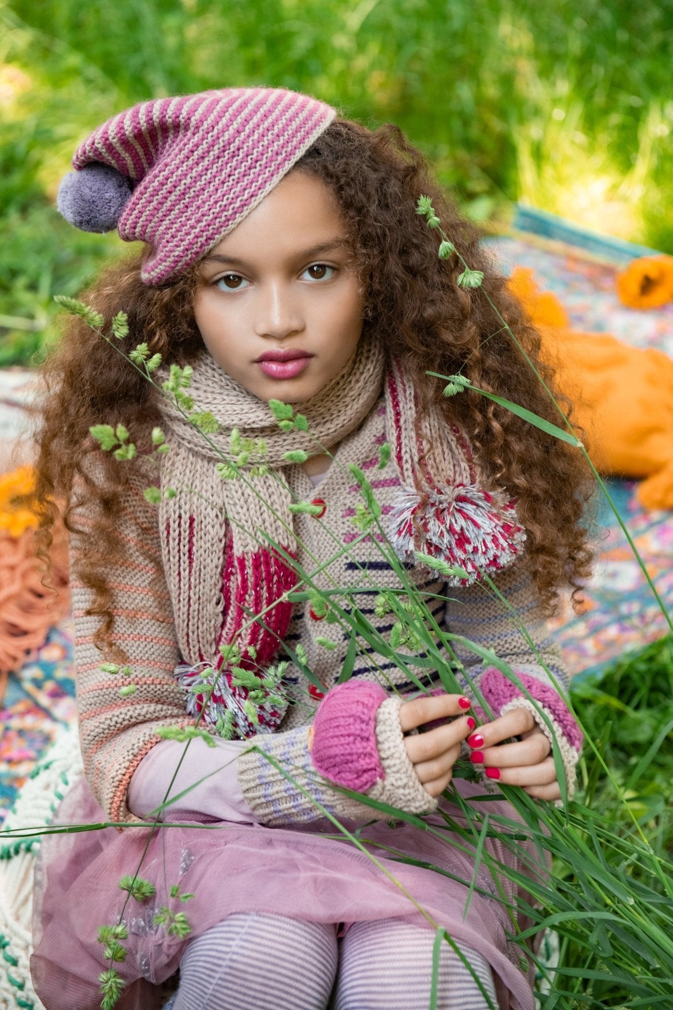 Striped Pom Hat - Cabbages & Kings
