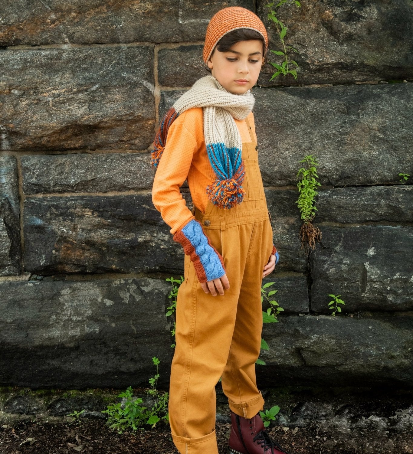 Women & Kids Cable Knit Fingerless Gloves - Cabbages & Kings